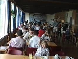 The breakfast room at Montana youth hostel, Bergen